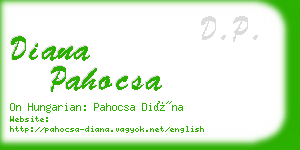 diana pahocsa business card
